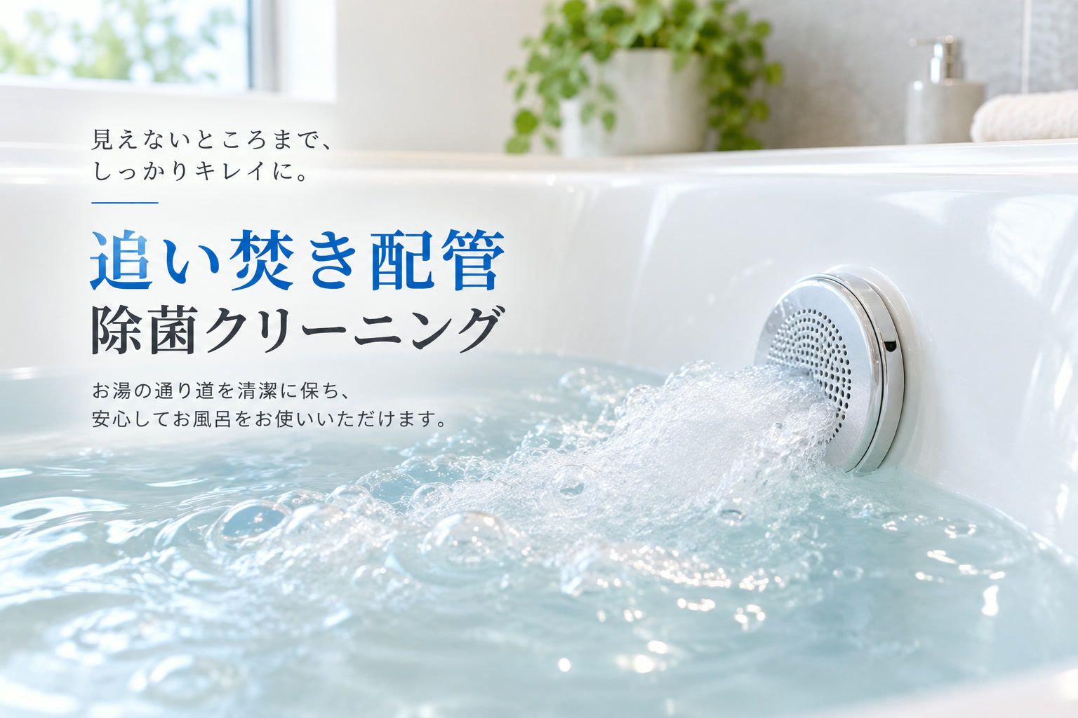 追い焚き配管除菌クリーニングのイメージ写真